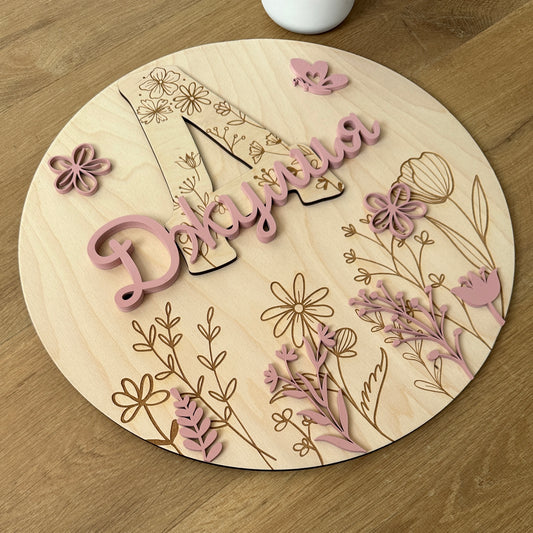 Дизайнерска табела "Буквичка в градината"